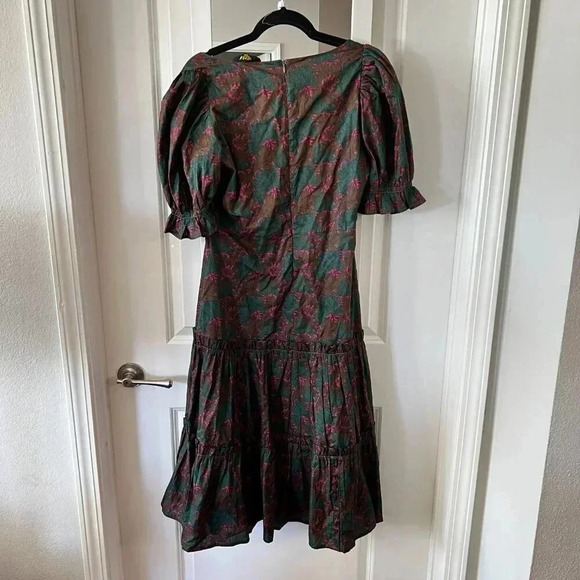 Rosie Cotswolds Dress Size Small Color Green Red - Picture 4 of 4